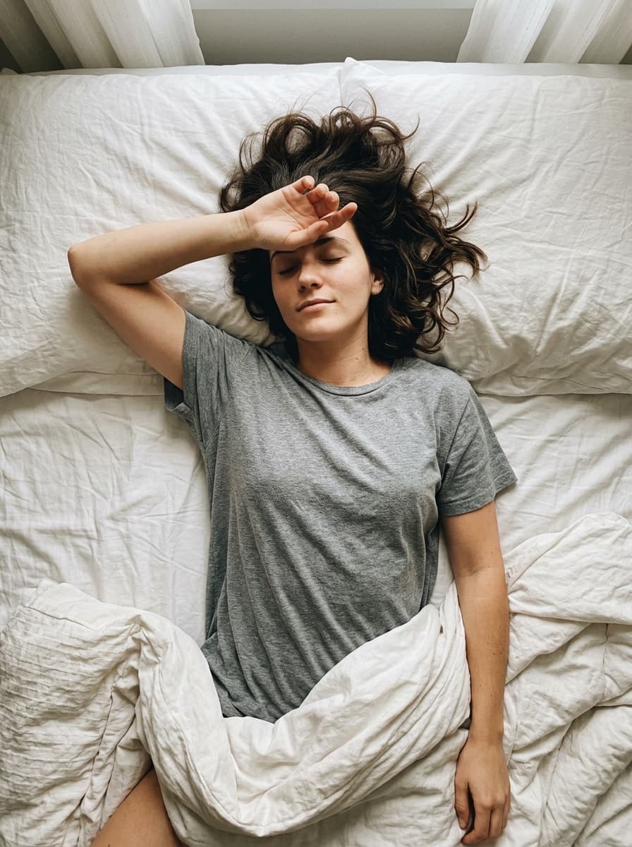 Lying in bed